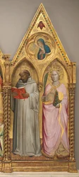 São Bernardo e Santa Catarina de Alexandria com a Virgem da Anunciação [painel direito]