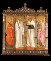 Santos Maria Madalena, Bento, Bernardo de Claraval e Catarina de Alexandria, ca 1380