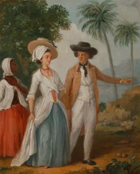 Planter e sua esposa, com um servo, Planter e sua esposa, atendidos por um servo, ca. 1780.
