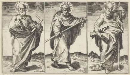 Tiago Menor, Tiago Maior e Matias Cristo, Maria, João Batista e os Apóstolos (título da série)