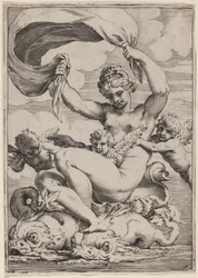 Vênus ou Galatea apoiado por golfinhos