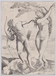 Apolo e Dafne, datado de 1518.