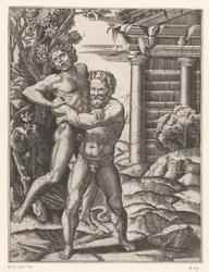 Hércules luta com Antaeus