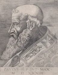 Papa Paulo III, Bareheaded, datado de 1534.