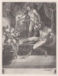 O jovem Hércules em seu berço, datado de 1533.