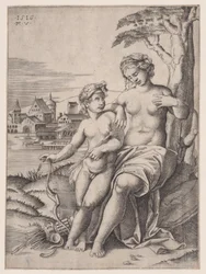 Vênus e Eros, datado de 1516.