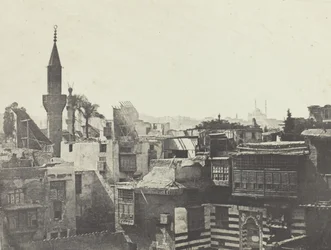 Vista geral tirada do oeste, Le Kaire, 184951, impressa em 1852.