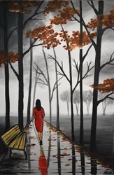 Vestido Vermelho «Autumn Path»
