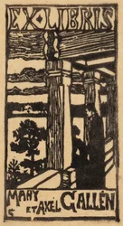 Ex-libris de Mary e Axel Gallén
