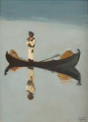 Homem pescando par Gallen-Kallela, Akseli (1865-1931)