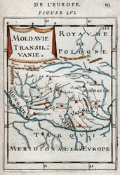 Mapa da Romênia 1683
