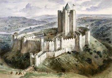 Castelo de Conisbrough, século XIII, década de 1960