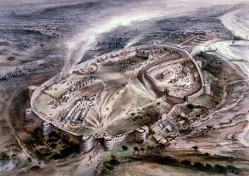Castelo de Pevensey, século III, década de 1960