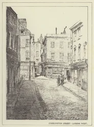Carrington Street, olhando para o oeste