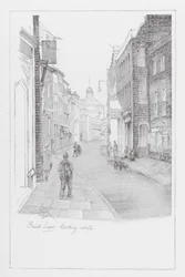 Vias de Londres: Brick Lane, virada para norte (litografia)