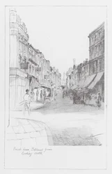 Vias de Londres: Brick Lane, virada para sul (litografia)