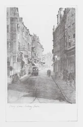 Vias de Londres: Drury Lane, virada para sul (litografia)