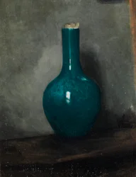 Vaso azul no fundo cinzento, c.1885
