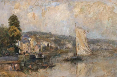 O Sena em La Bouille, perto de Rouen, cerca de 1904 (óleo sobre tela)