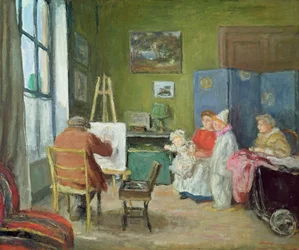 Renoir a pintar a sua família, Rue Caulaincourt