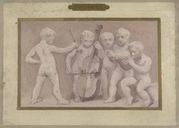 Esboço para a Salle des Fêtes do Hôtel de Ville de Paris: Música, entre 1889 e 1895 (óleo sobre lápis, papel)