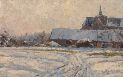 Neve, à tarde (Aldeia sob a neve)
