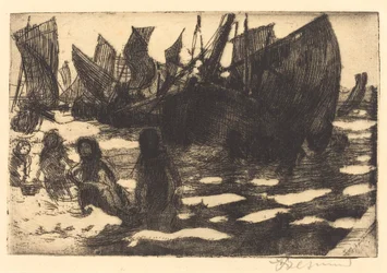 Pequenos barcos de pesca de Berck