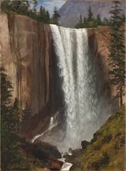 Vernal Falls, 1863 (óleo sobre papel, montado sobre tela)