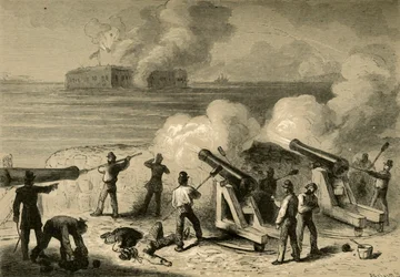 O ataque de Fort Sumter, 1878.