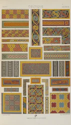 Celta, placa 38 de "Polychromatic Ornament": Cem Placas em Ouro, Prata e Cores