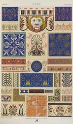 Grego, placa 6 de "Ornamento Policromático": Cem Placas em Ouro, Prata e Cores