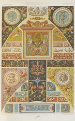 Renascença, placa 54 de "Ornamento Policromático": Cem Placas em Ouro, Prata e Cores