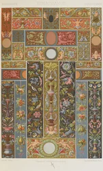 Renascença, placa 57 de "Ornamento Policromático": Cem Placas em Ouro, Prata e Cores