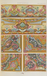 Século XVIII, placa 88 de "Ornamento Policromático": Cem Placas em Ouro, Prata e Cores".