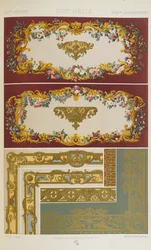 Século XVIII, placa 92 de "Ornamento Policromático": Cem Placas em Ouro, Prata e Cores".
