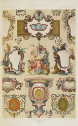 Século XVIII, placa 93 de "Ornamento Policromático": Cem Placas em Ouro, Prata e Cores".