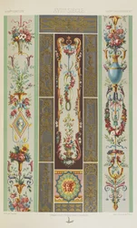 Século XVIII, placa 97 de "Ornamento Policromático": Cem Placas em Ouro, Prata e Cores".