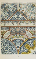 Séculos XVII e XVIII, placa 82 de "Ornamento Policromático": Cem Placas em Ouro, Prata e Cores".