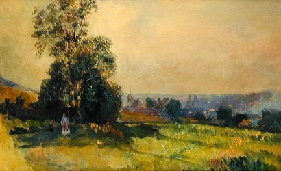 Uma Jovem na Paisagem (óleo sobre tela)