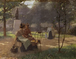 Duas meninas no parque