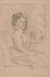 Estudo de retrato da senhora Sinebrychoff, conselheira comercial