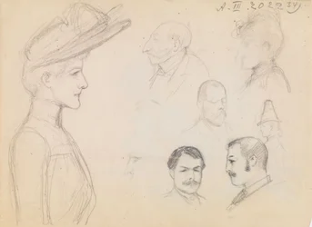 Estudo de retrato (verso begónias)