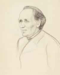 Estudo de retrato do Professor Strömborg, busto