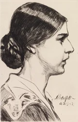 Retrato da Sra. Michaela Pooley (nascida Krohn)