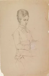 Retrato de uma mulher a ler