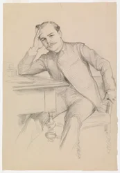 Retrato do autor René Vallery-Radot, esboço