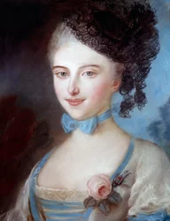 Retrato de Laure Sallambier, mãe de Balzac (1778-1854), mãe de Honore de Balzac. Pintura de Pastel de Albert Ernest Carrier Belleuse (1824-1887)