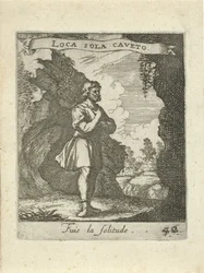 Homem em uma caverna Moralizing Love Emblems (título da série) Devises et emblesmes d