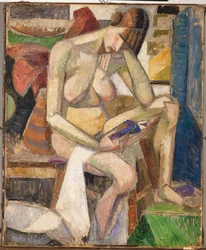 Nu sentado (óleo sobre tela)