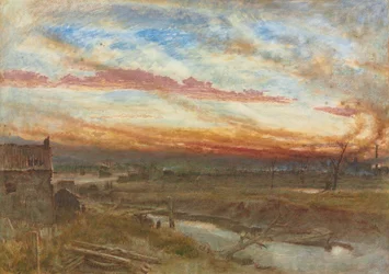 Um pôr do sol nos distritos industriais